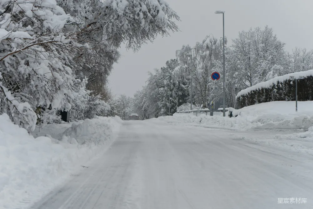 高清摄影 雪景 冬季 自然 小路 宁静 冬日雪景中的宁静小路