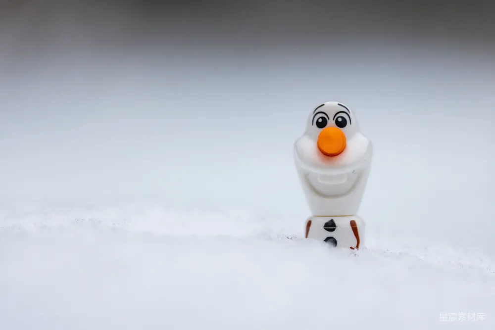 高清摄影 雪人 冬季 卡通 玩具 雪景 雪地里的小雪人