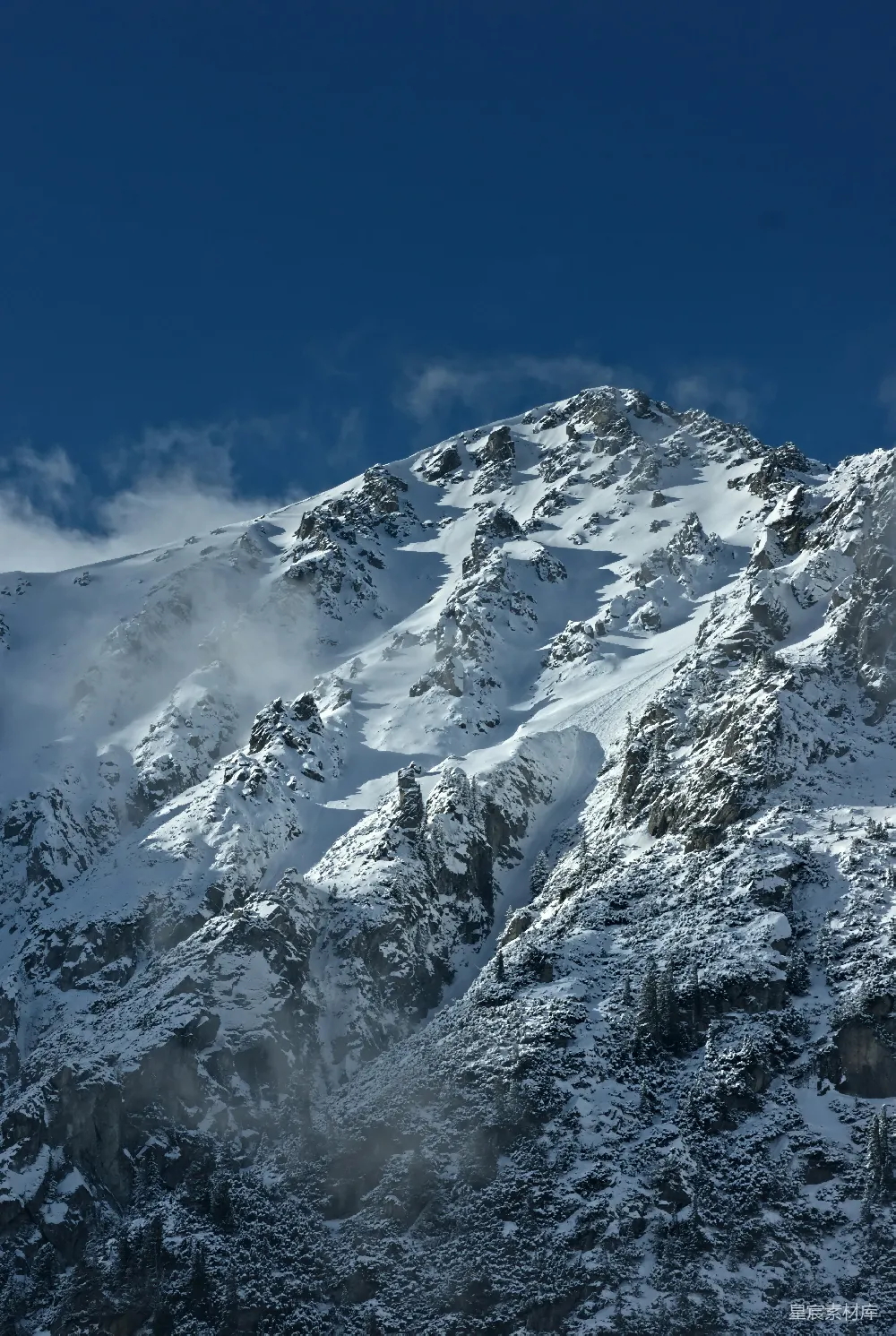 高清摄影 雪山 美景 自然风光 冬季 户外 雪山之巅的壮丽景色