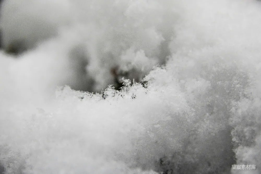 高清摄影 雪景 自然 冬季 纯净 静谧 冬日雪花特写