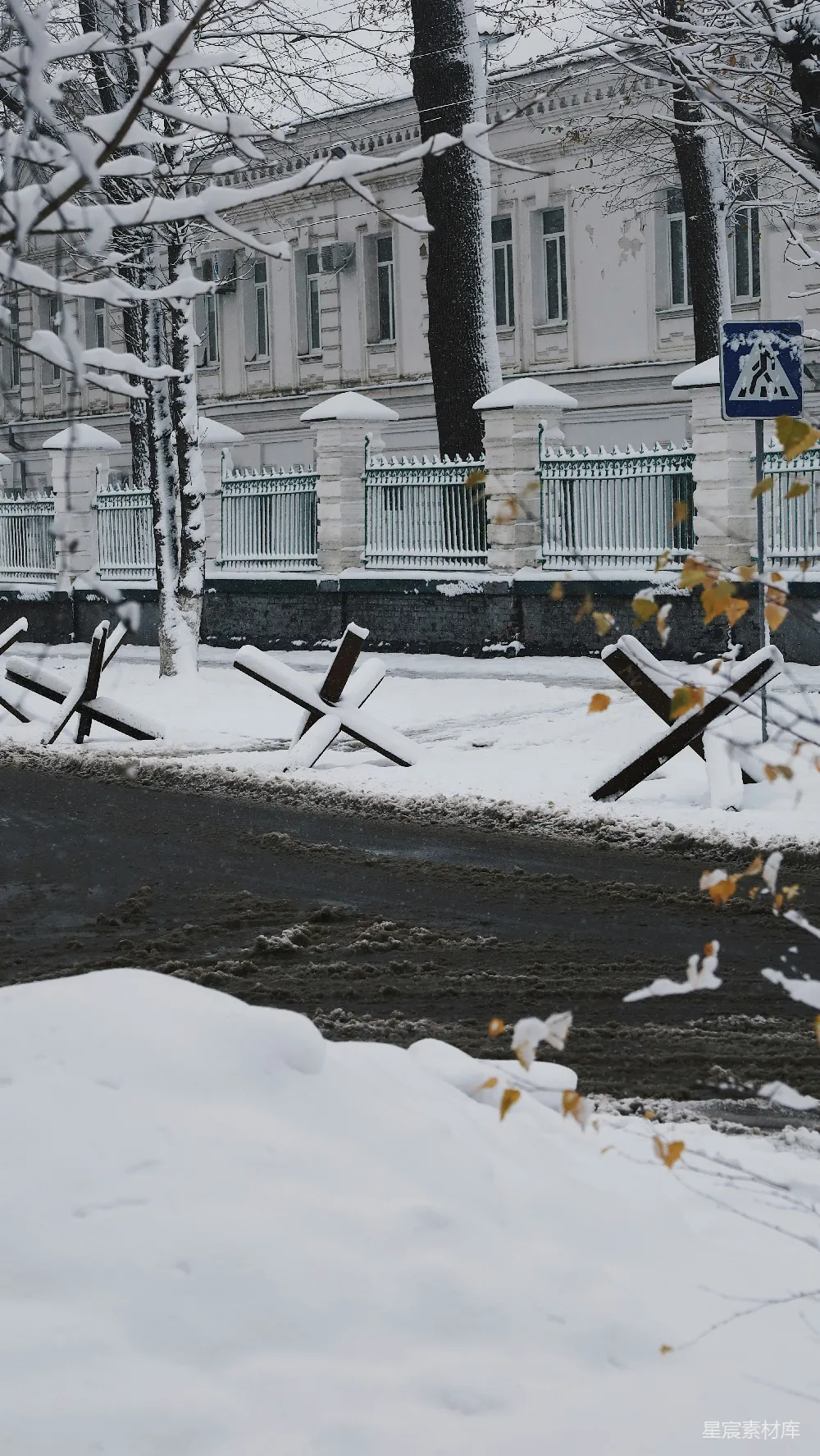 高清摄影 雪景 古典建筑 冬日 城市风光 静谧 冬日雪景中的古典建筑