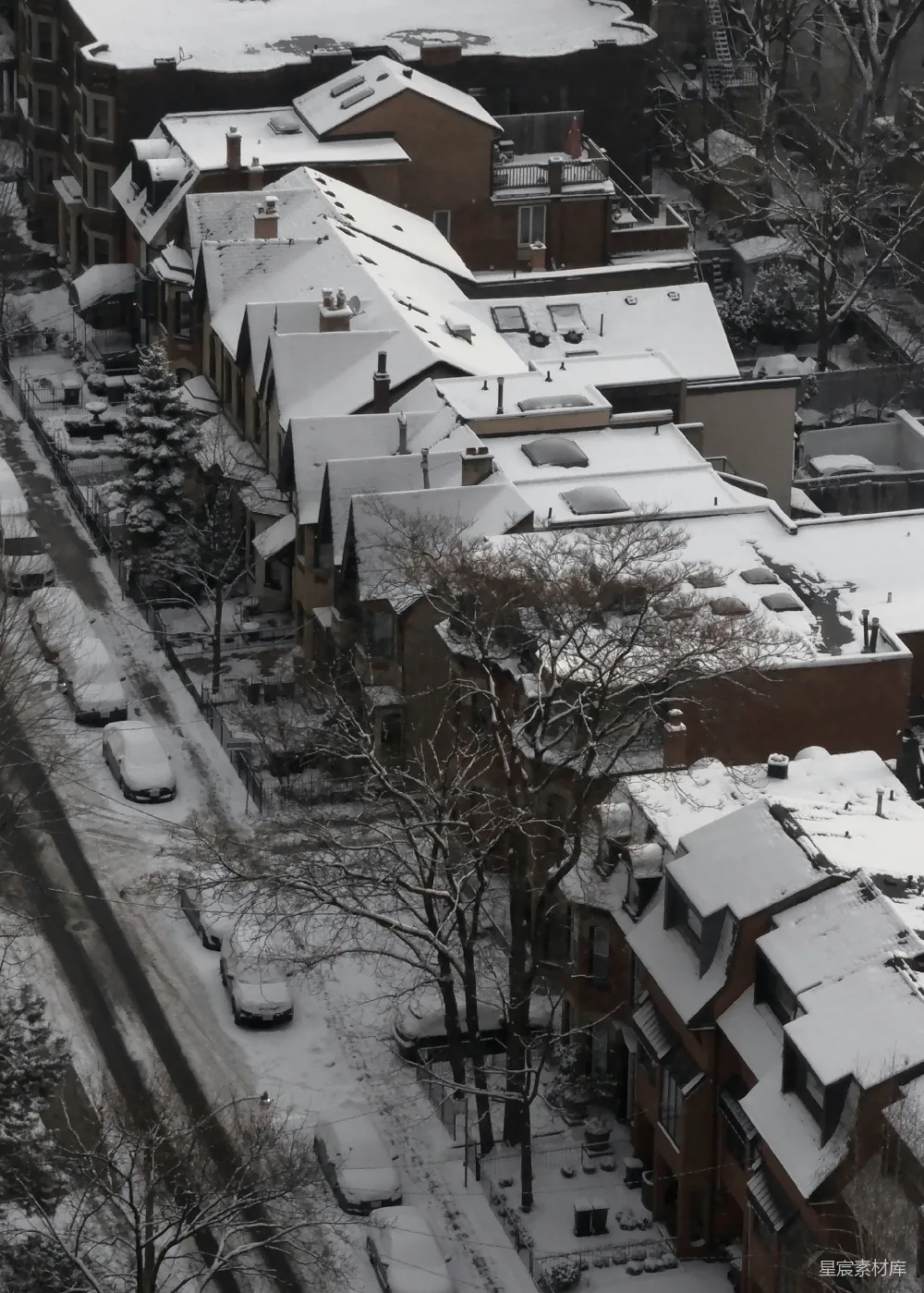 高清摄影 雪景 城市 屋顶 冬季 建筑 雪后的城市屋顶