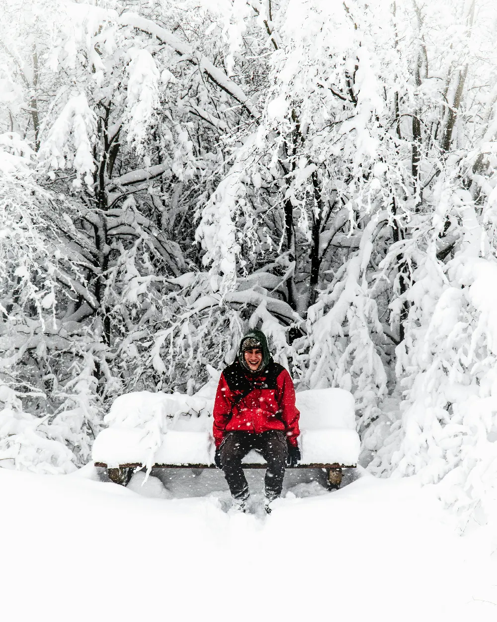 高清摄影 雪景 冬日 户外 快乐 自然 雪中笑：冬日里的温暖时刻