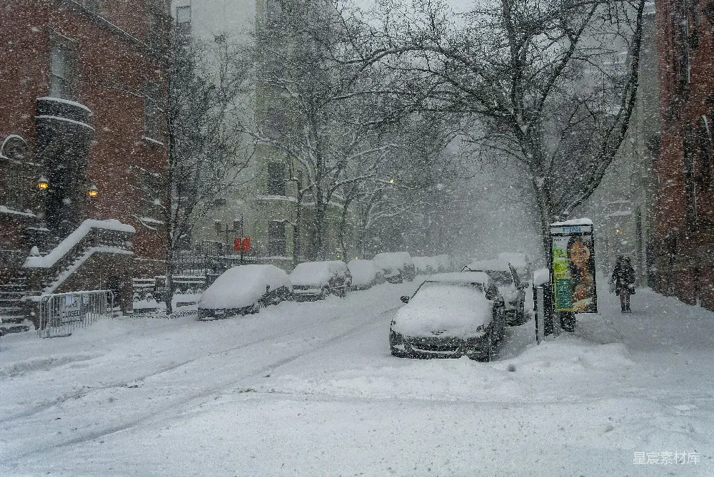 高清摄影 雪景 城市 冬季 静谧 自然 雪中城市街景