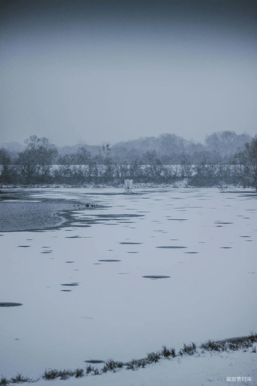 高清摄影 雪景 湖面 冬季 自然风光 宁静 冬日湖面雪景