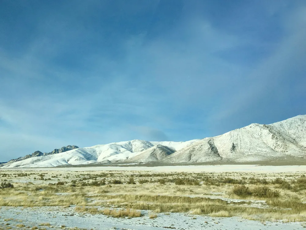 高清摄影 雪山 冬季 自然风光 宁静 户外 雪后的宁静山景
