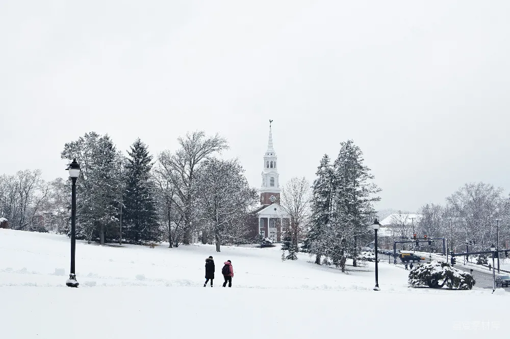 高清摄影 雪景 教堂 冬季 宁静 自然 雪景中的教堂