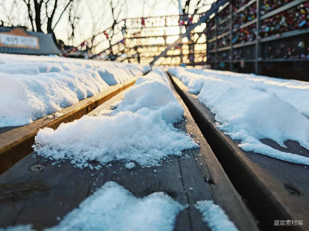 高清摄影 雪景 冬日 木桥 自然风光 冬季 冬日木桥雪景