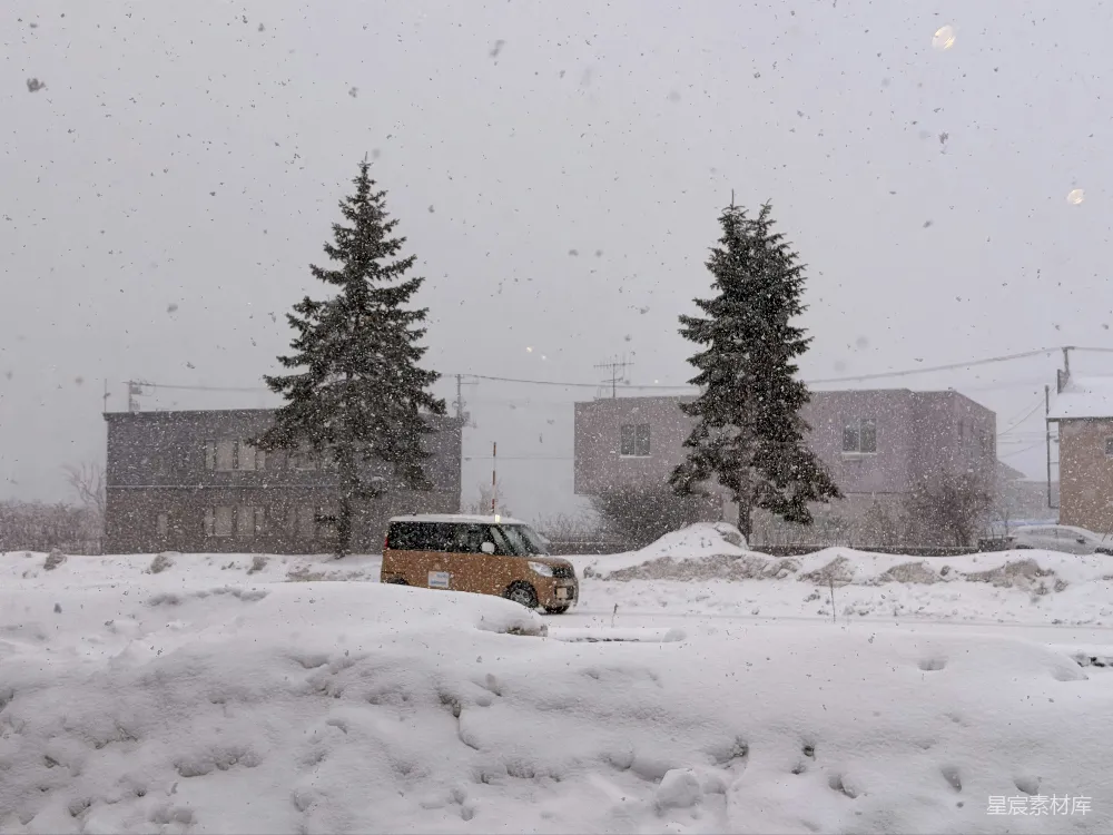 高清摄影 雪景 宁静 冬季 小城 雪地 冬日雪景中的宁静小城