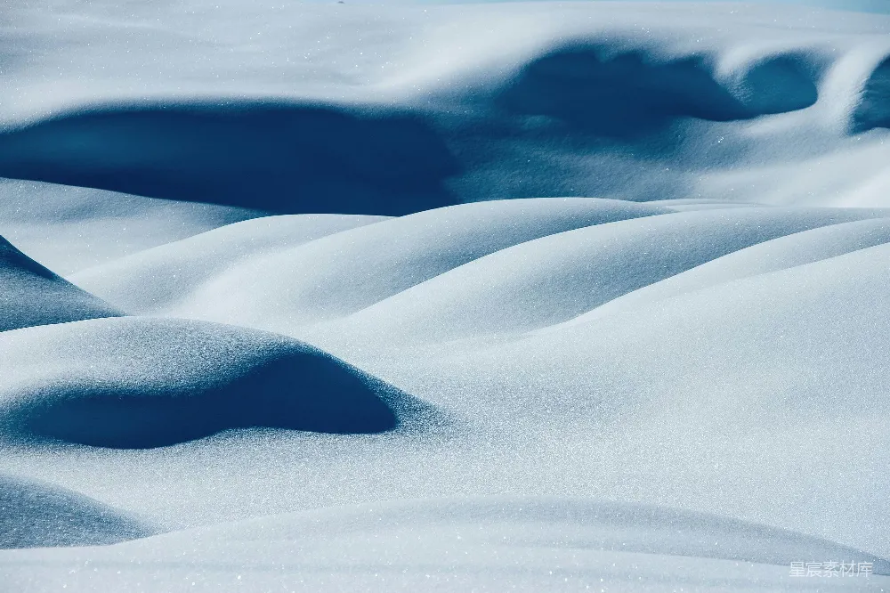 高清摄影 雪景 自然风光 冷色调 冬季 户外 雪地波浪