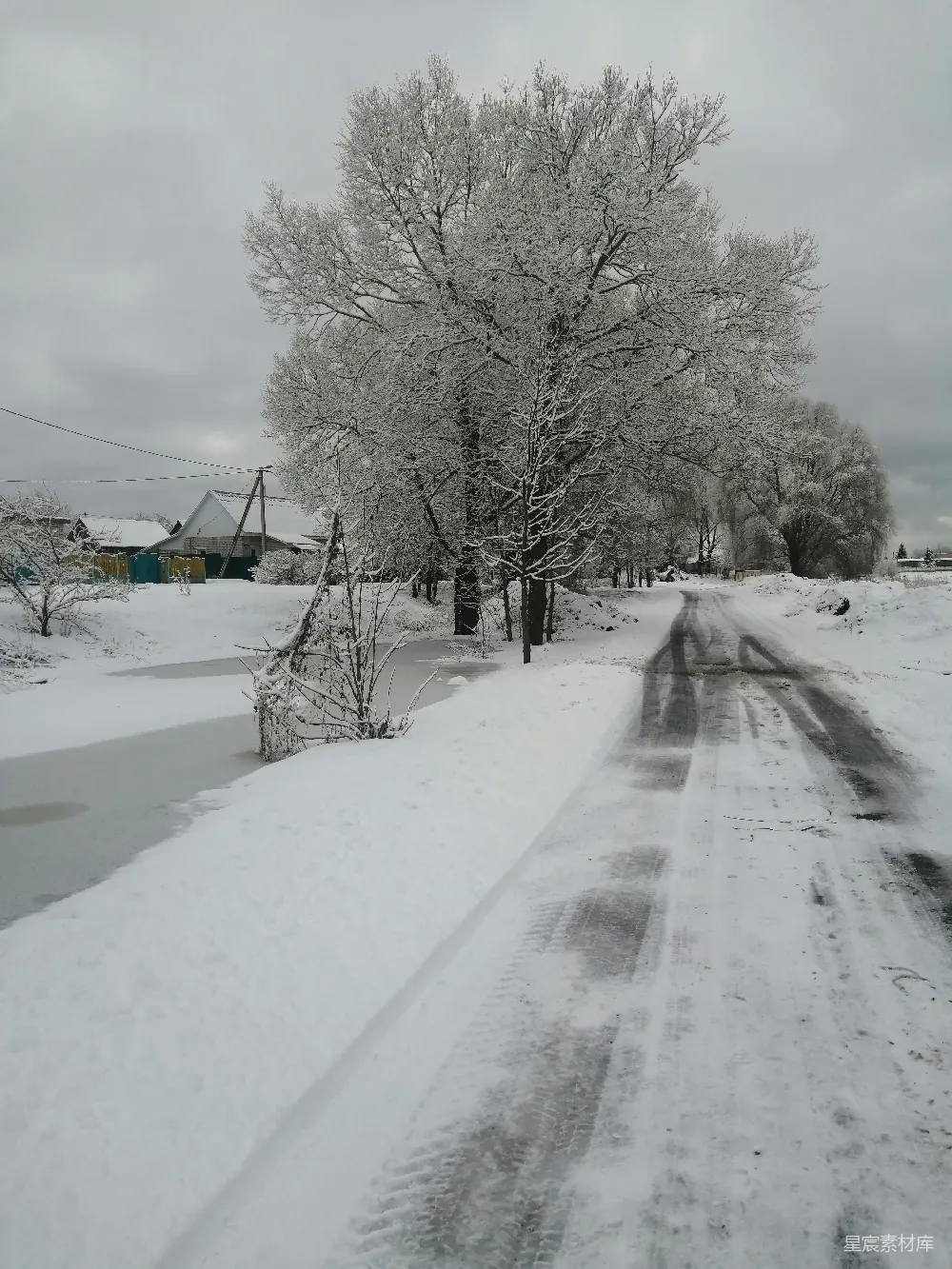高清摄影 冬日 乡村 雪景 自然 宁静 冬日乡村雪景