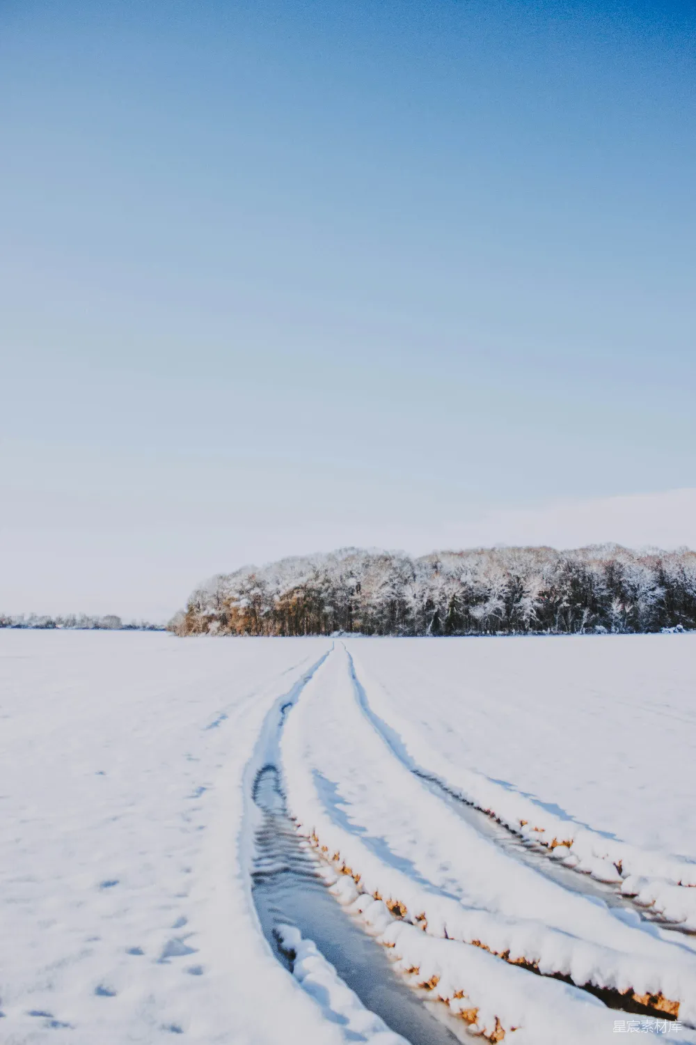 高清摄影 雪景 冬季 自然 宁静 小径 雪地小径