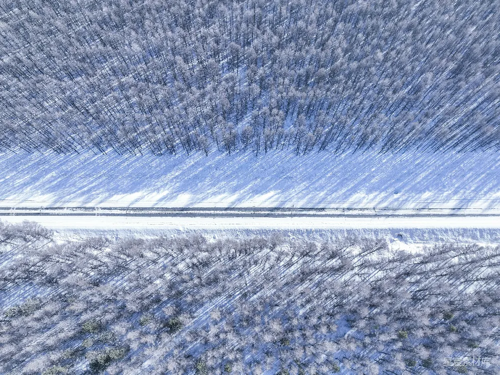 高清摄影 雪景 航拍 自然风光 冬季 风景 冬日雪景航拍