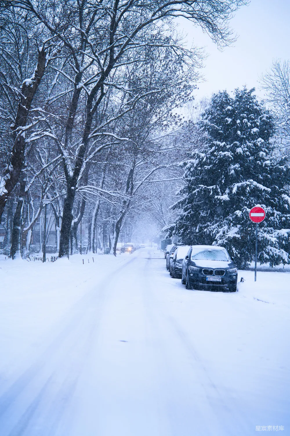 高清摄影 雪景 城市 冬季 风景 街道 冬日雪景街道