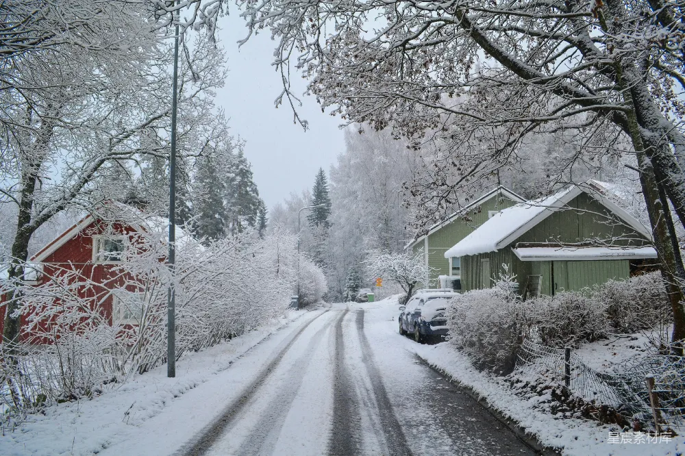 高清摄影 雪景 乡村 小路 宁静 冬日 雪后宁静的乡村小路