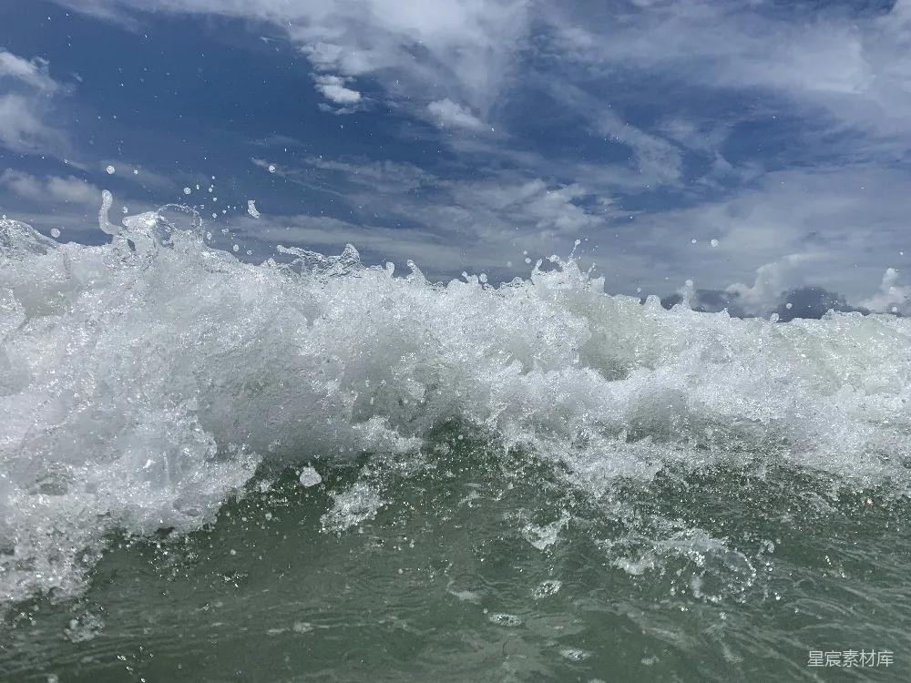 高清摄影 海浪 自然 天空 动态 海洋 海浪与天空的交响