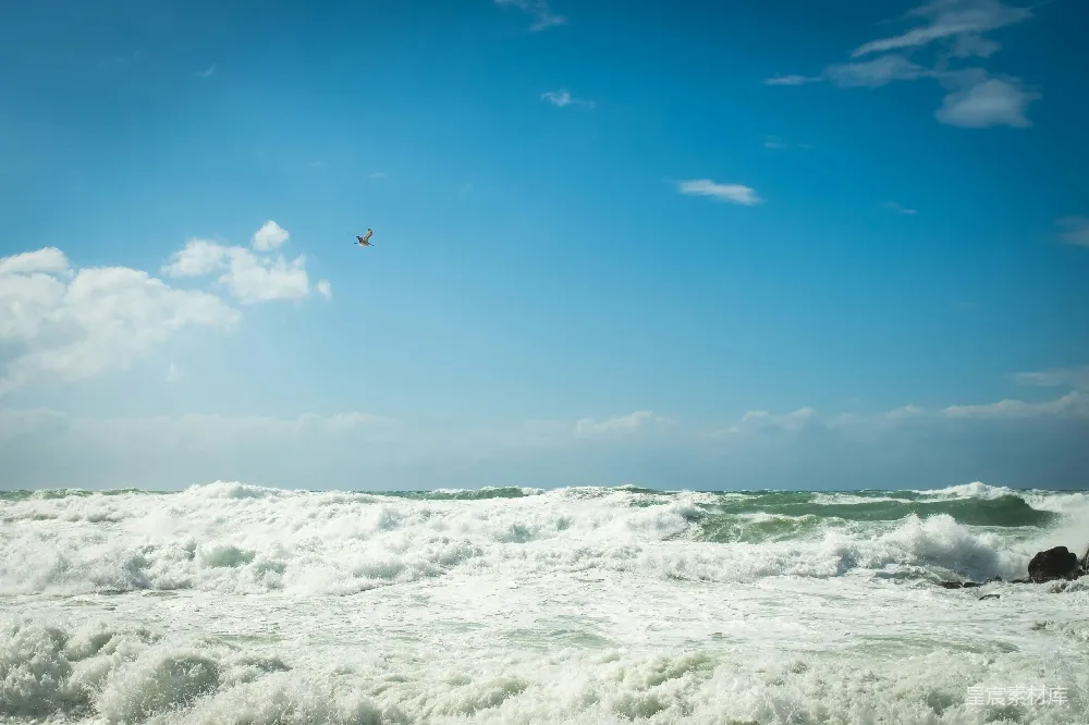 高清摄影 海浪 天空 自然 风景 宁静 海浪与蓝天