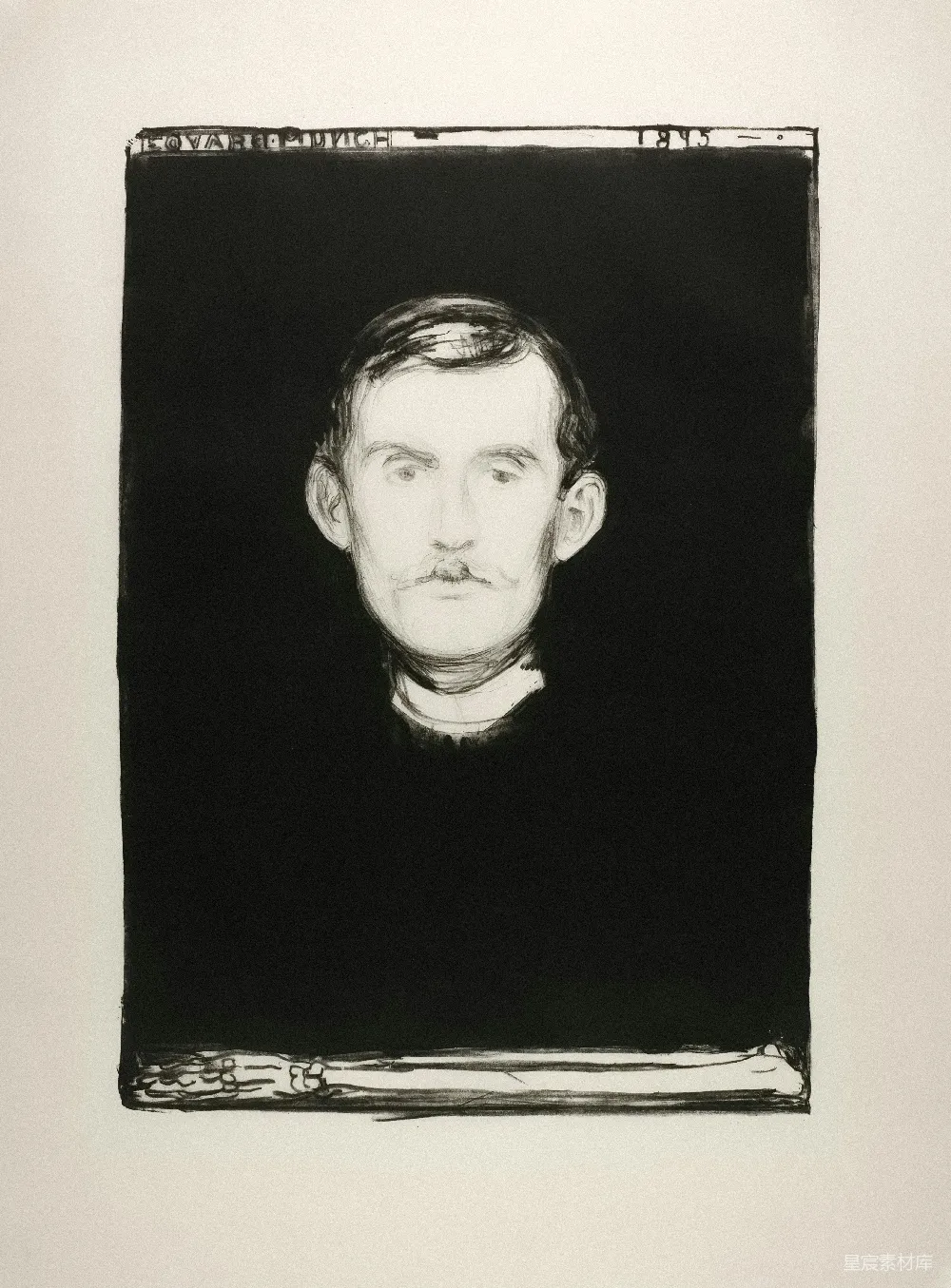 高清摄影 德加 自画像 印象派 黑白画 艺术 埃德加·德加自画像