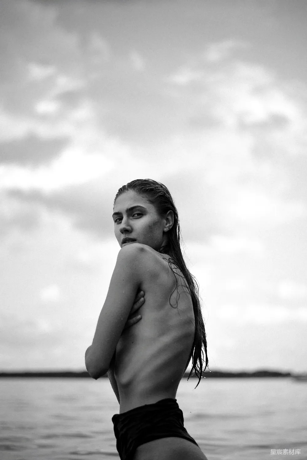 高清摄影 黑白摄影 海滨 写真 人物 自然 黑白海滨写真