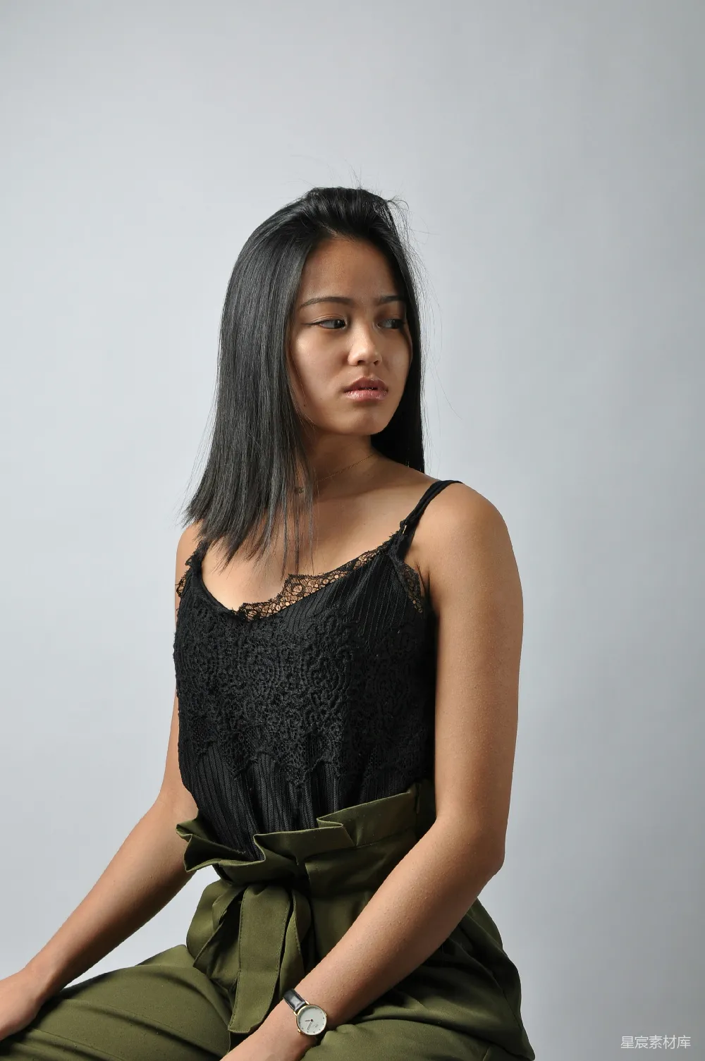 高清摄影 时尚写真 优雅 黑绿色系 女性 模特 优雅的黑绿色系时尚写真