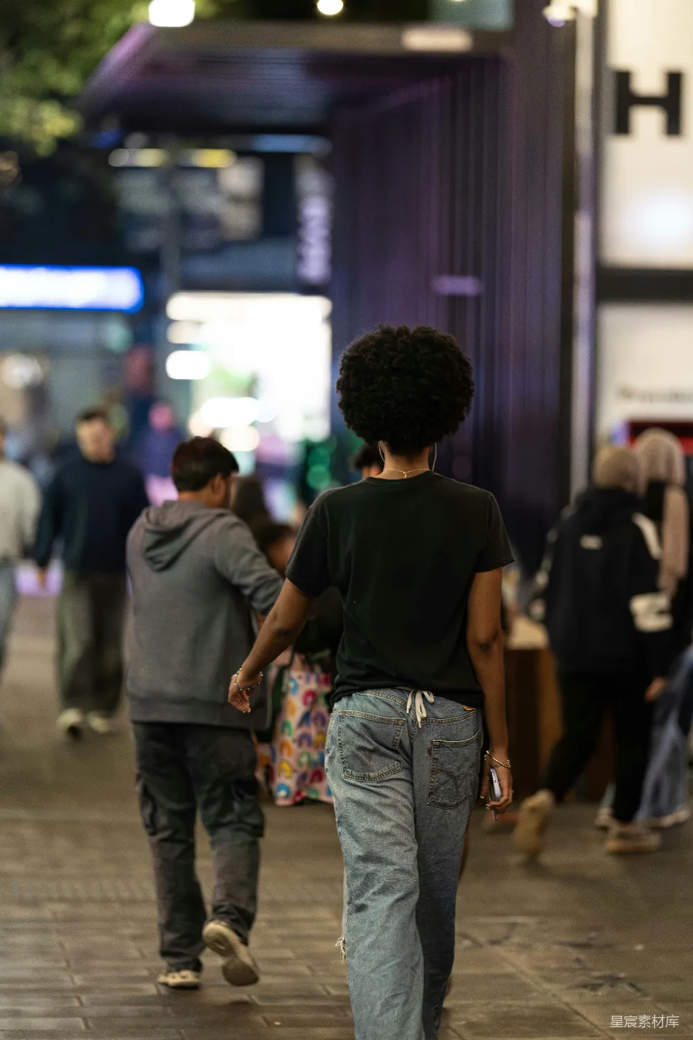 高清摄影 夜晚 城市生活 街头摄影 人群 休闲 夜幕下的城市街头行走