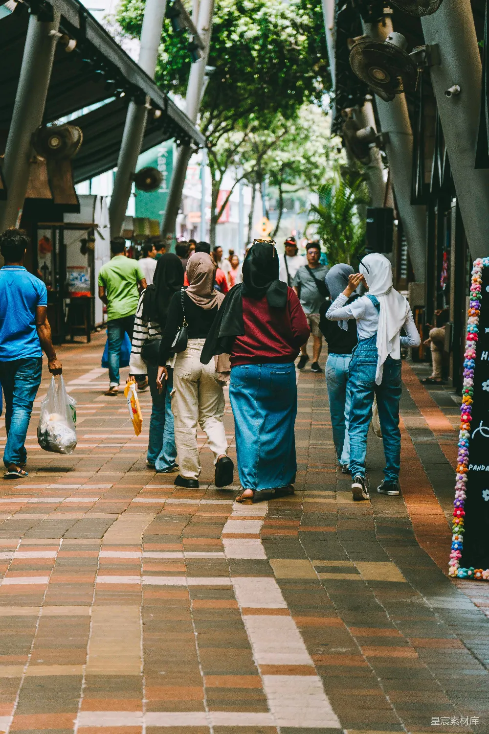高清摄影 街道 人群 休闲 都市生活 日常 繁忙的步行街