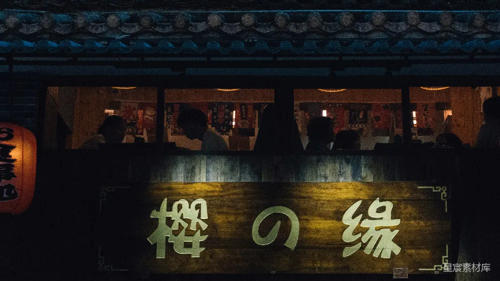高清摄影 夜晚 日本 酒吧 复古 温暖 夜晚的日本小酒馆