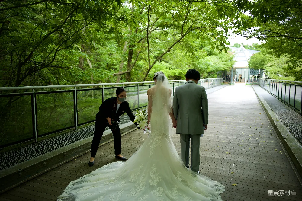 高清摄影 婚礼 自然 爱情 摄影师 户外 绿意盎然的婚礼场景