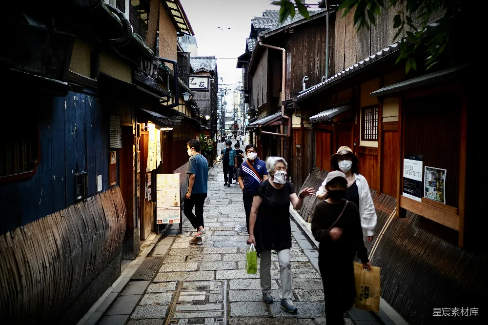 高清摄影 京都 古街 传统建筑 人行道 日常 京都古街漫步