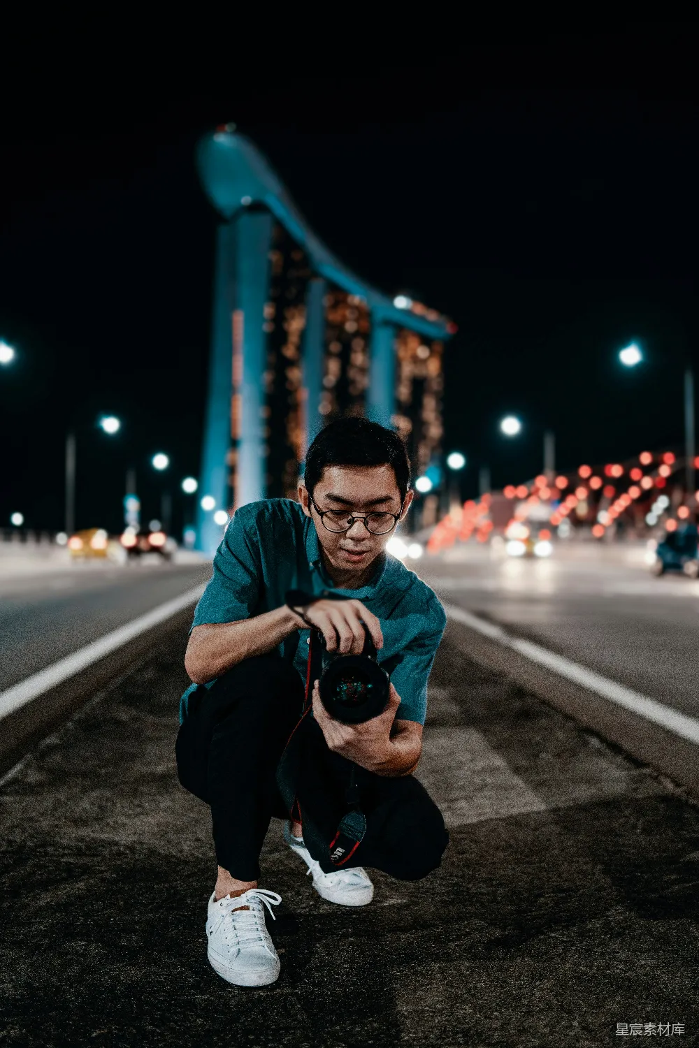 高清摄影 夜间拍摄 城市风景 摄影师 城市夜晚 街景 夜色下的摄影师