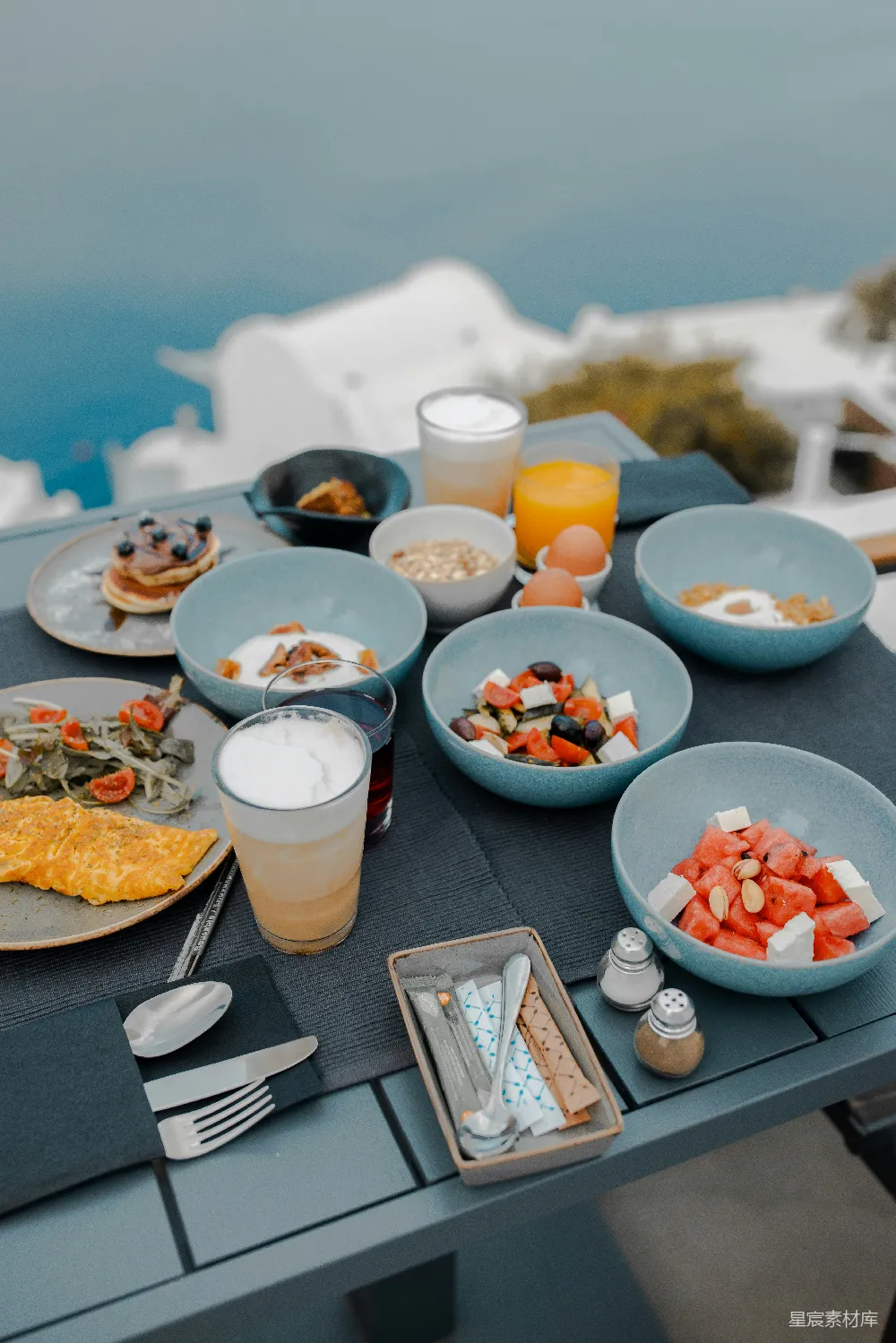 高清摄影 早餐 地中海 户外 美食 早餐摆盘 地中海风情早餐