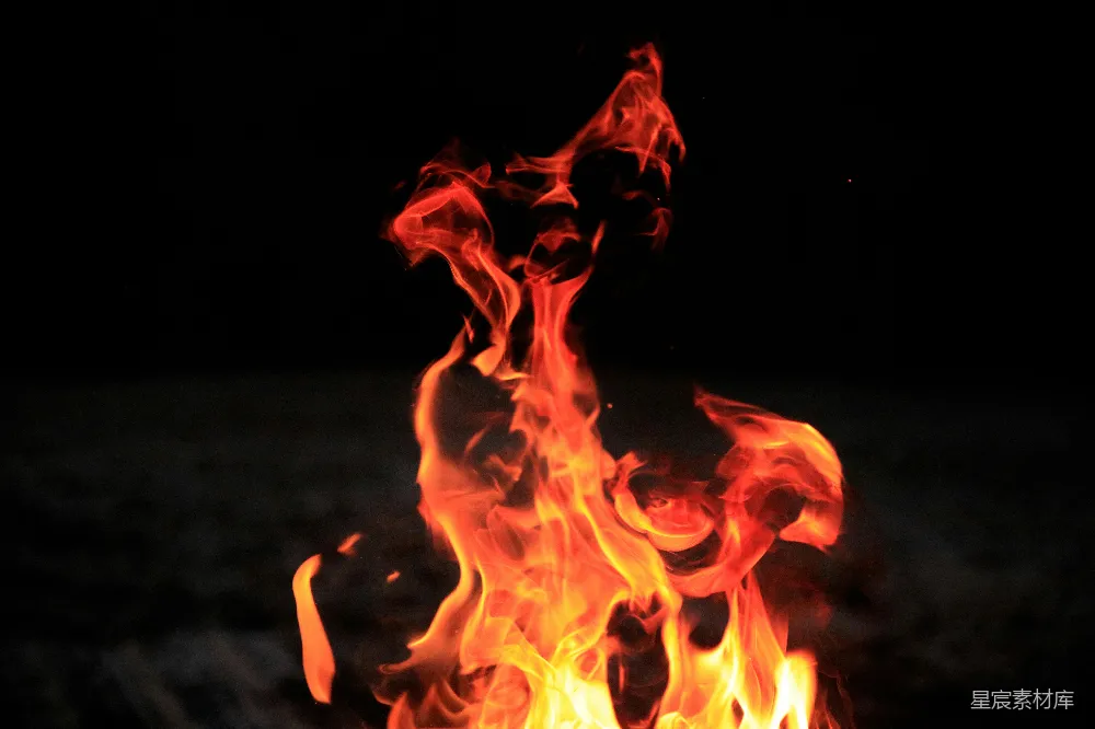 高清摄影 火焰 夜晚 艺术 抽象 自然 夜幕下的火焰