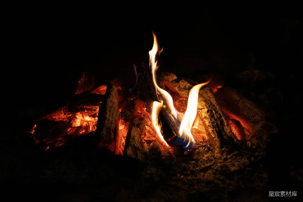 高清摄影 夜晚 篝火 温暖 休闲 自然 夜晚的篝火