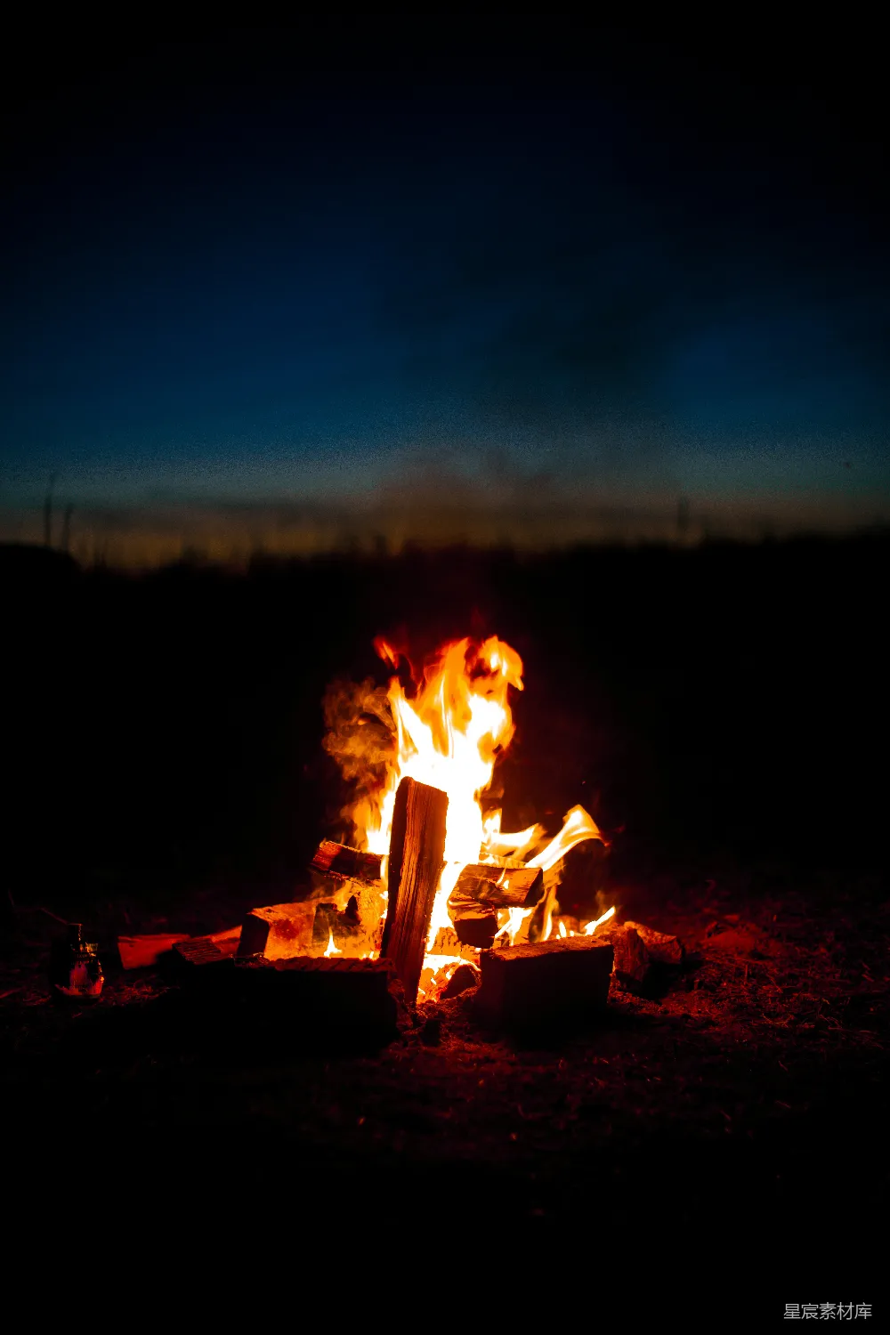 高清摄影 篝火 夜晚 户外 温暖 自然 夜晚的篝火