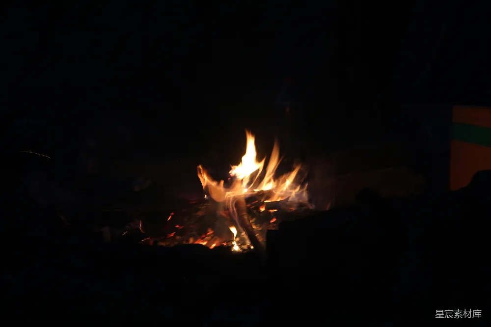 高清摄影 篝火 夜晚 温暖 户外 自然 夜幕下的篝火