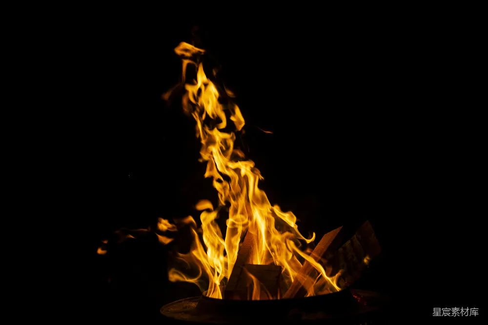 高清摄影 篝火 火焰 夜晚 温暖 户外 篝火的温暖
