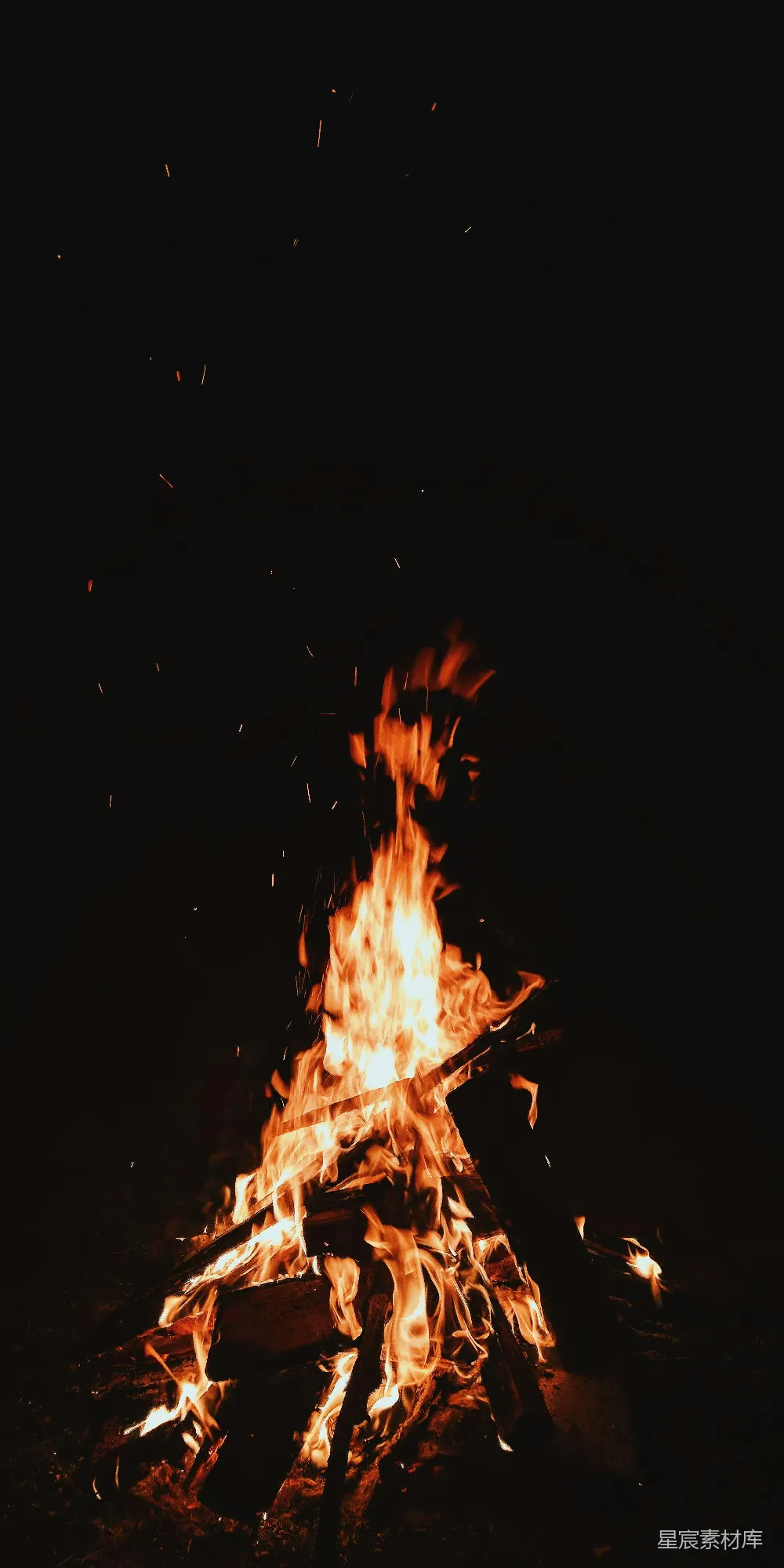 高清摄影 篝火 夜景 温暖 自然 户外 篝火夜景