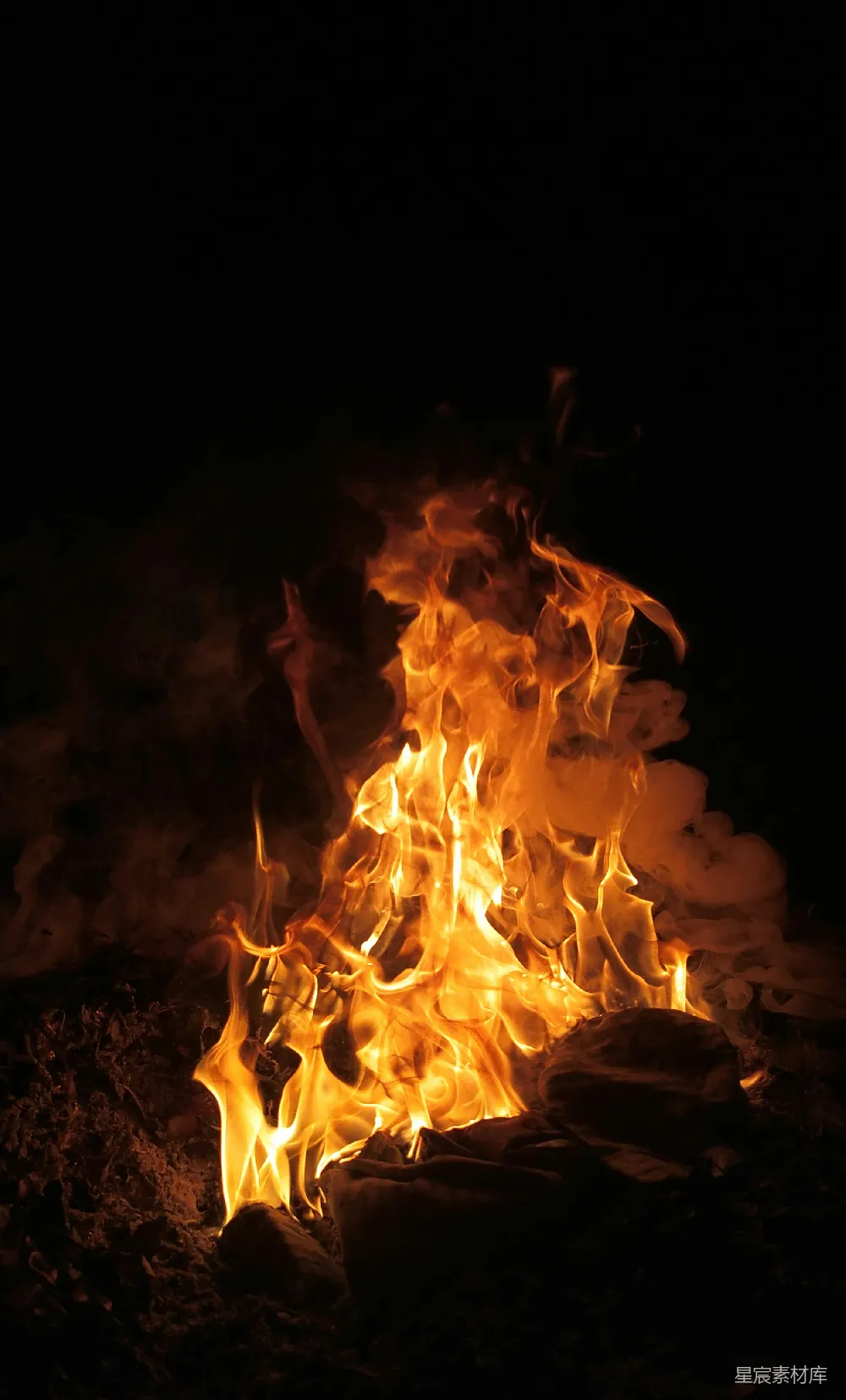 高清摄影 篝火 夜晚 温暖 户外活动 自然 篝火之夜