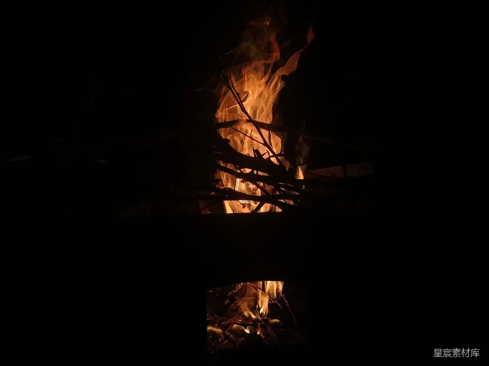 高清摄影 篝火 夜晚 温暖 自然 户外 夜晚的篝火