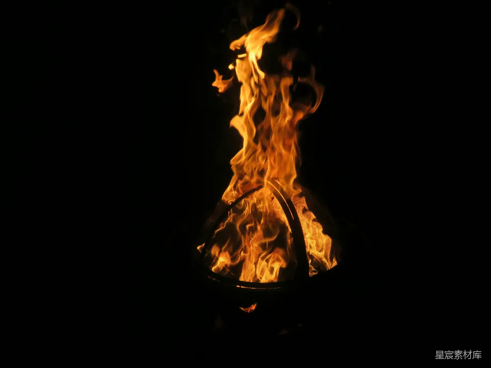高清摄影 篝火 夜晚 温暖 户外活动 自然 夜幕下的篝火