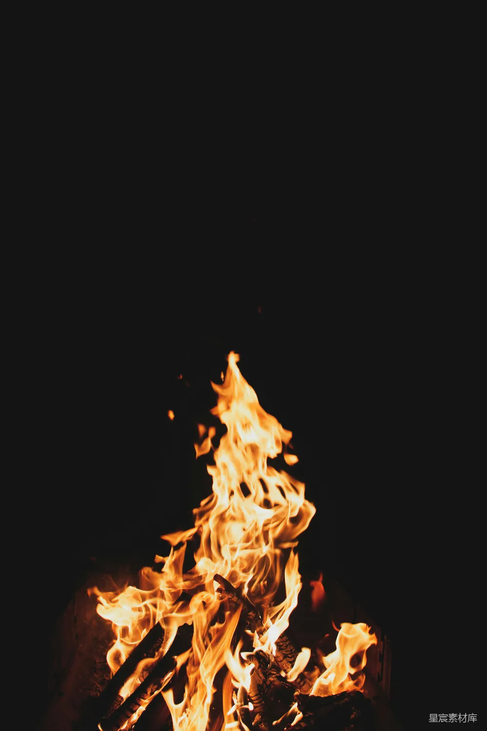 高清摄影 篝火 夜晚 温暖 自然 户外 篝火夜景