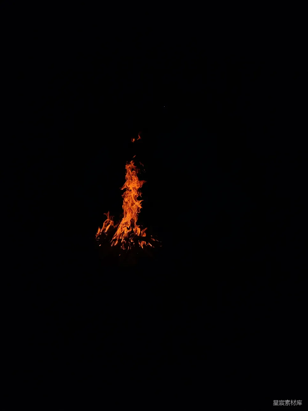 高清摄影 篝火 夜景 自然 温暖 宁静 夜幕下的篝火