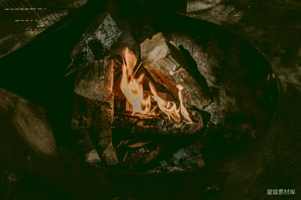 高清摄影 篝火 夜晚 温暖 户外活动 自然 篝火晚会的温暖时光