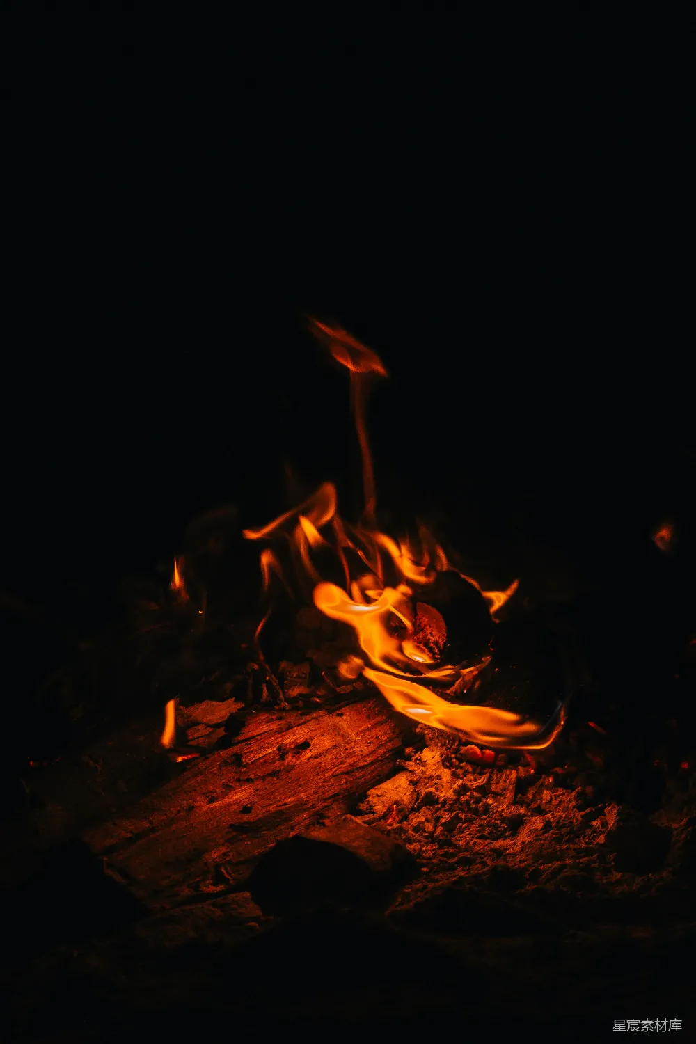 高清摄影 篝火 夜景 温暖 自然 户外 篝火夜景