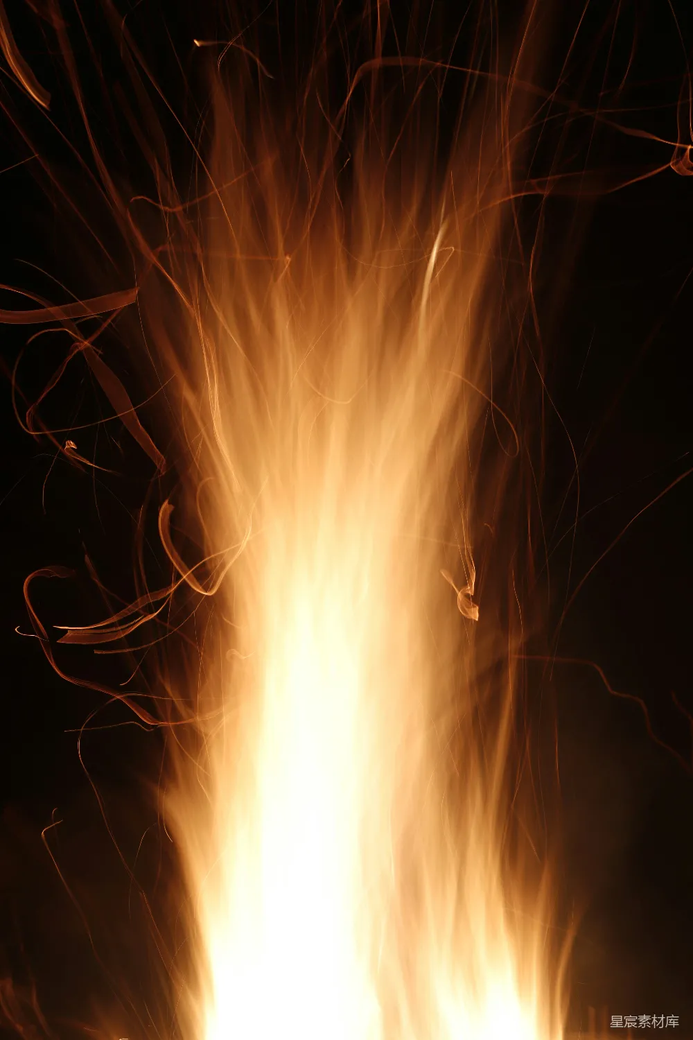 高清摄影 火焰 飞舞的火花 抽象艺术 夜景 能量 燃烧的火焰与飞舞的火花