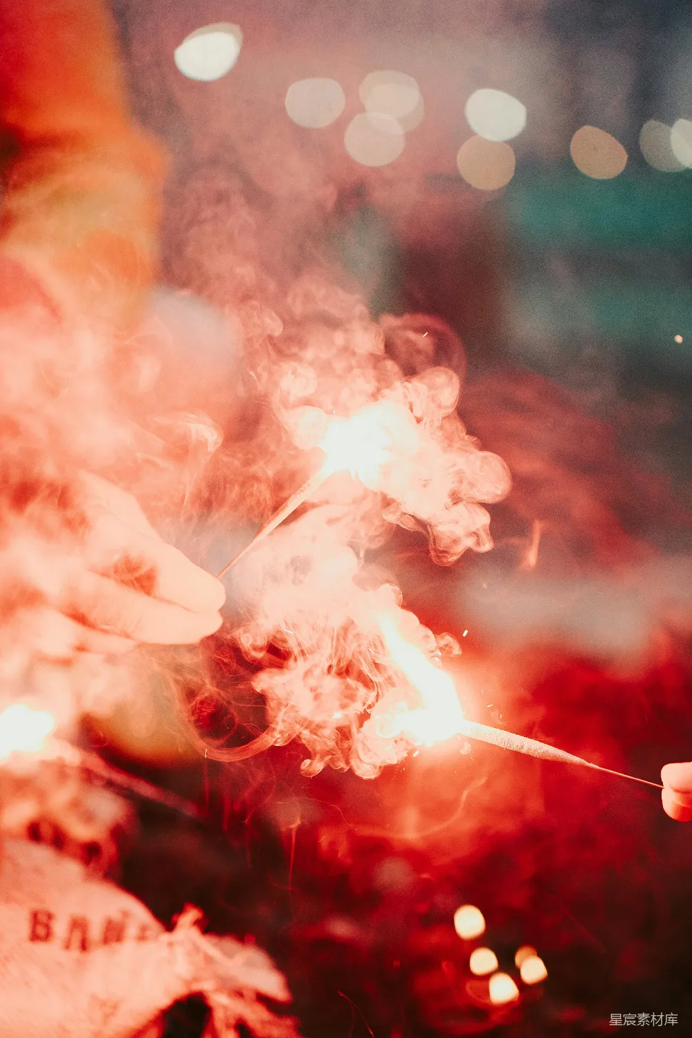 高清摄影 烟火 光效 节日 庆祝 夜景 烟火与光的交响