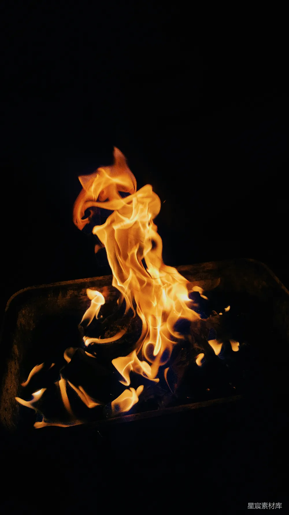 高清摄影 篝火 夜晚 温暖 自然 户外 篝火的温暖
