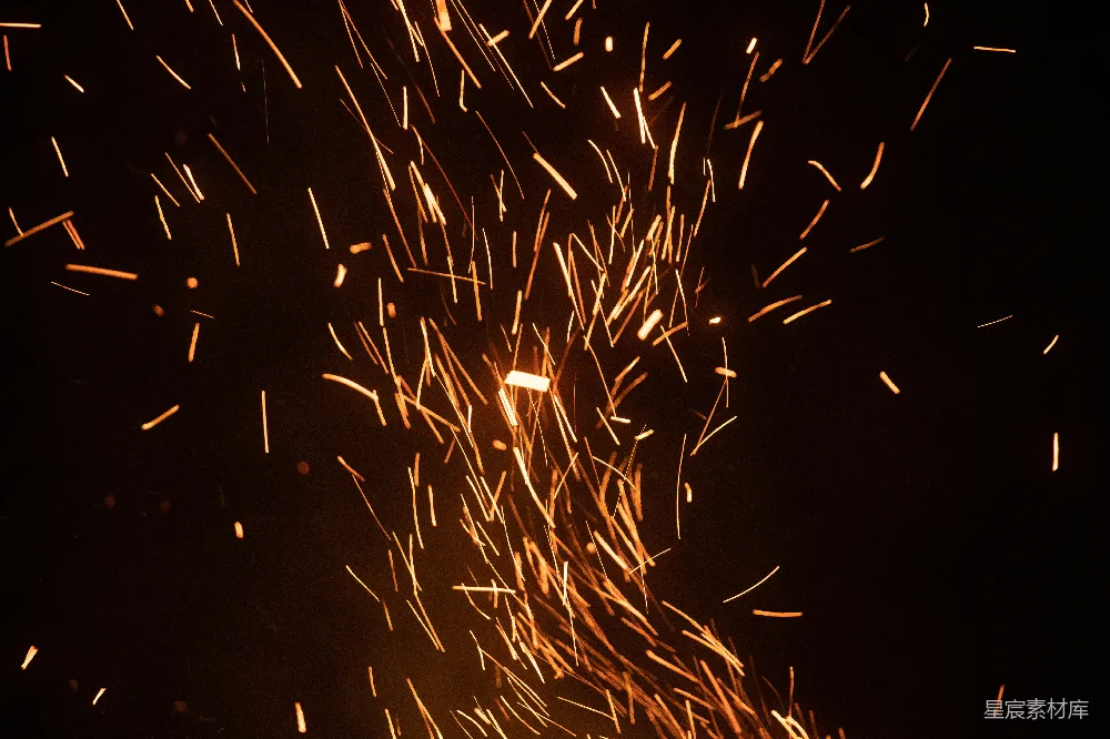 高清摄影 火花 夜空 动态 庆祝 节日 火花飞溅