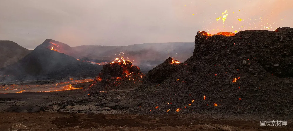 高清摄影 火山 喷发 熔岩 自然景观 地质现象 火山喷发的壮丽景象
