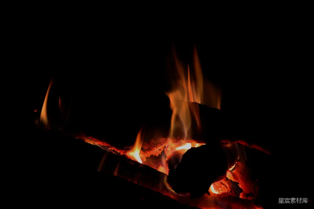 高清摄影 篝火 温暖 夜晚 火光 户外 篝火夜景
